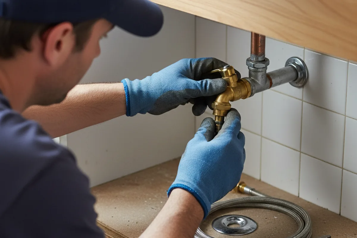 Shutoff valve and fitting work during Repiping in Warren